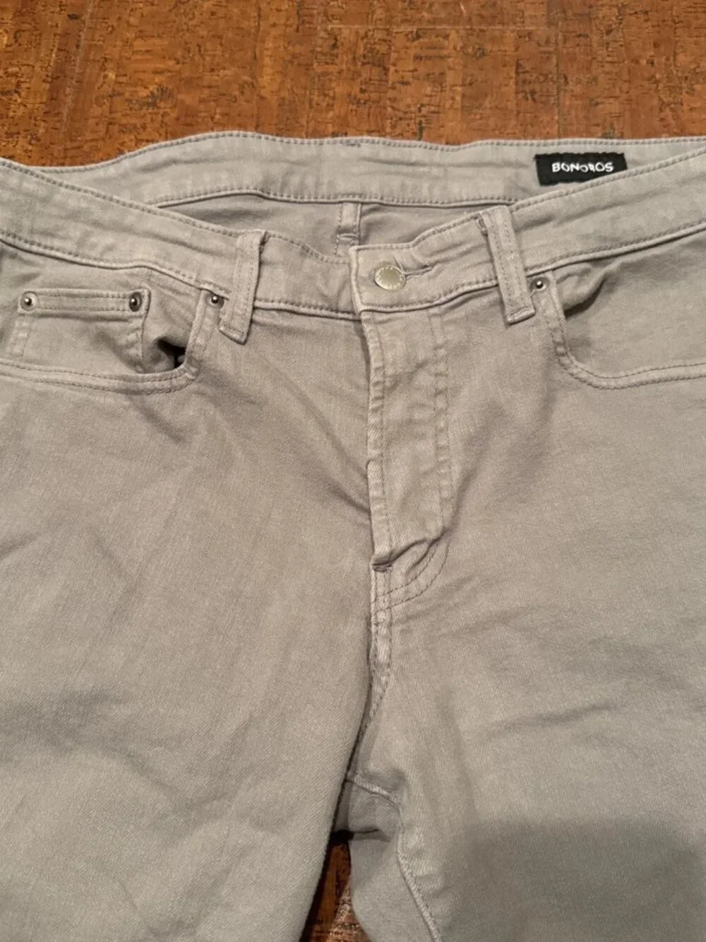 Bonobos Men’s 35X32 Gray Slim Fit Straight Jeans Stretch Denim